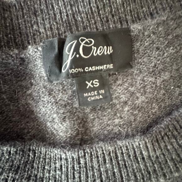 J. Crew 100% Cashmere Sweater Pullover gray XS Crew Neck - Picture 3 of 7